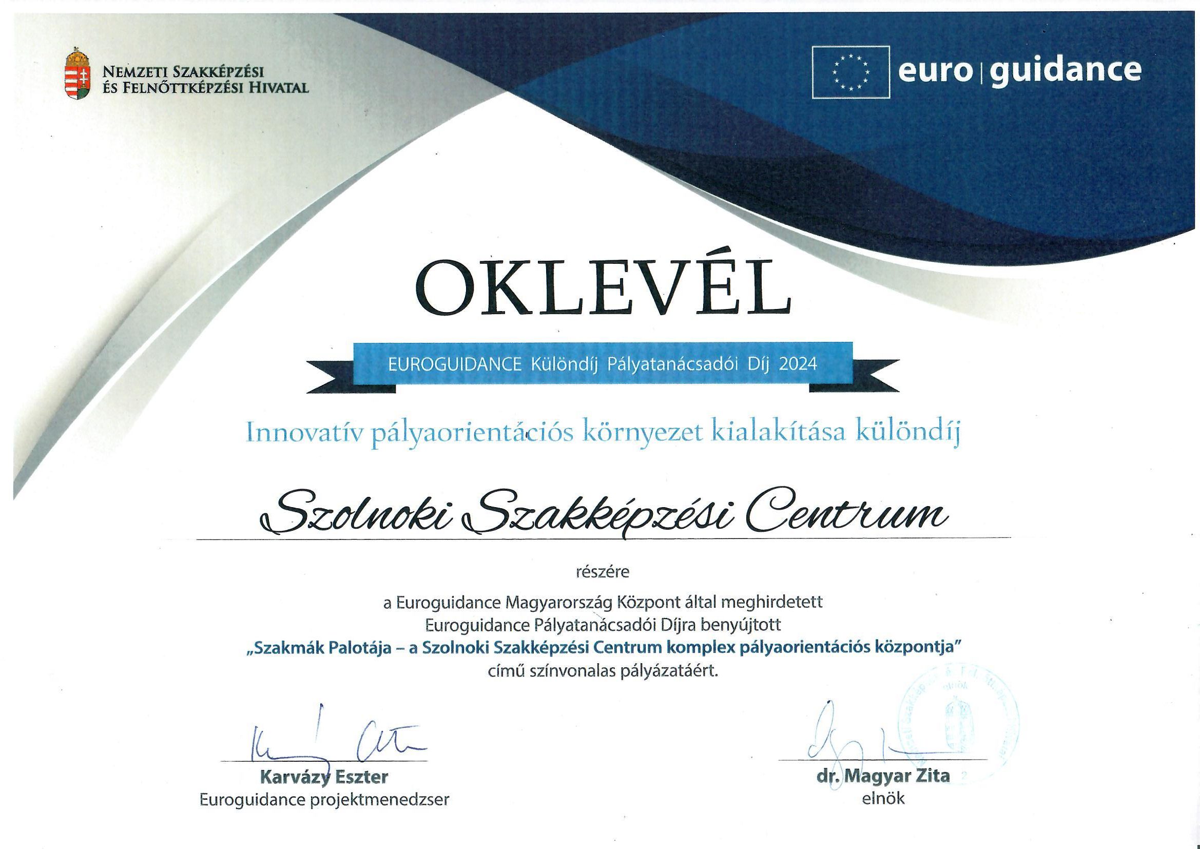 euroguidance díj